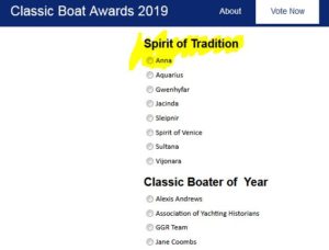 Classic Boat Awards 2019 Spirit-of-Tradiion