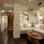 A photo of sailing yacht Bequia's interior. Ornate woodwork and styling.